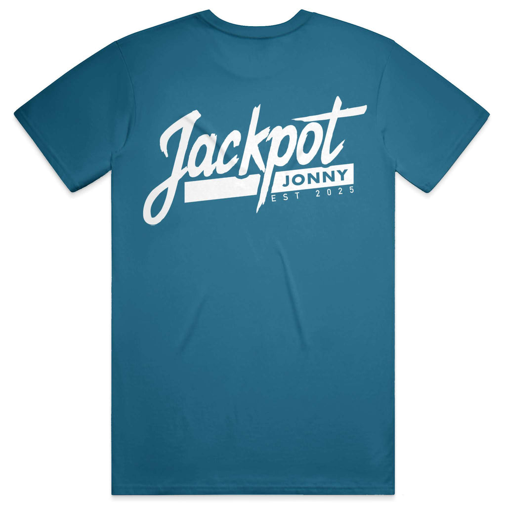 jackpot jonny - tshirt - classic logo - deep teal