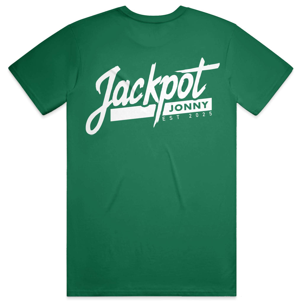 jackpot jonny - tshirt - classic logo - evergreen