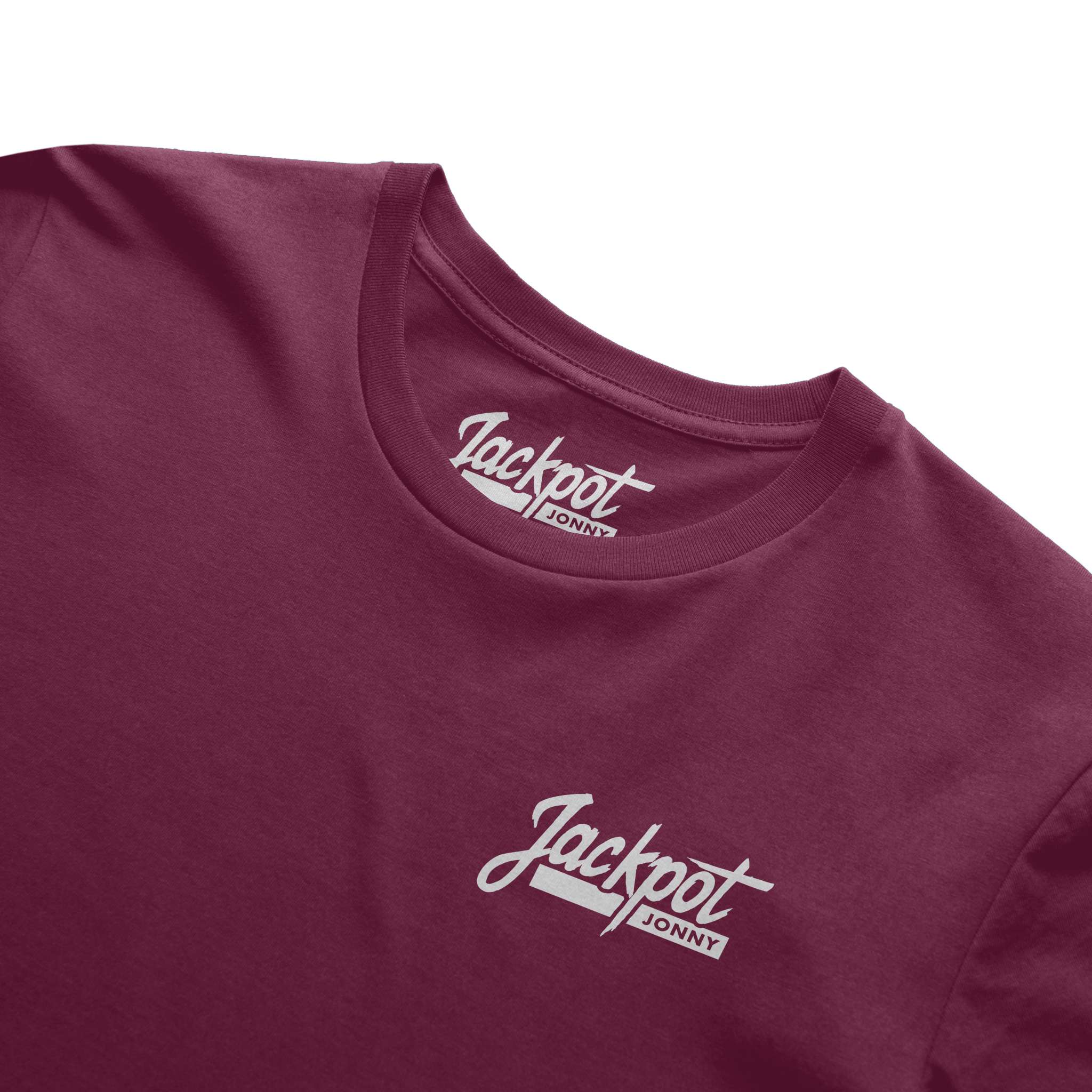 jackpot jonny - tshirt - classic logo - maroon
