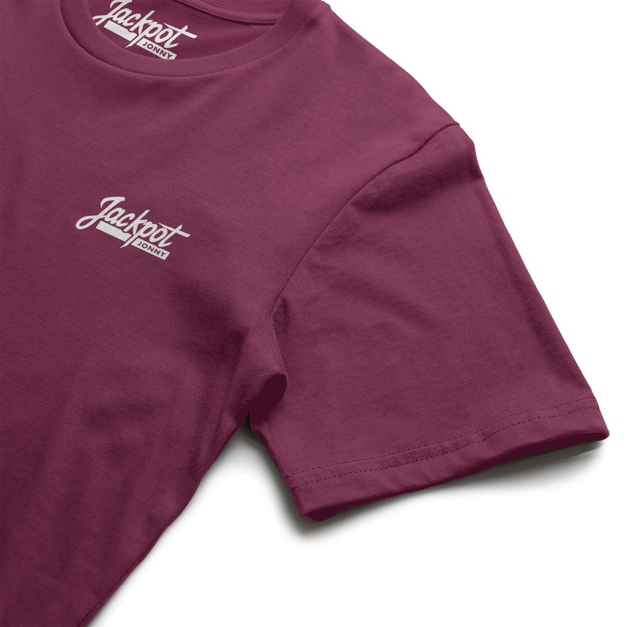 jackpot jonny - tshirt - classic logo - maroon