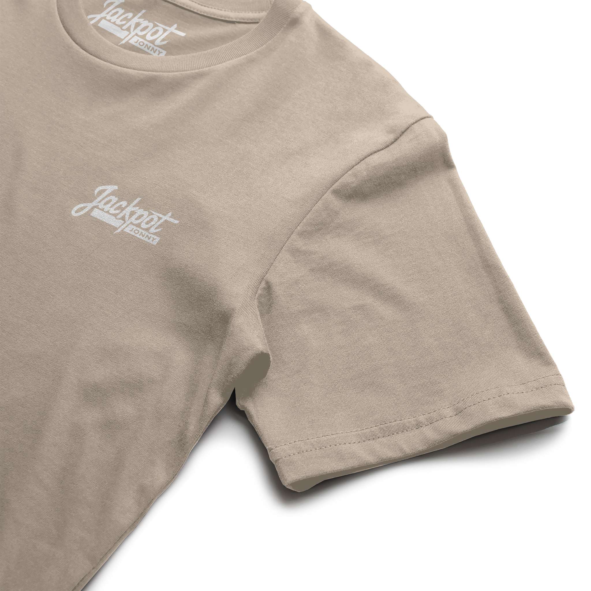 jackpot jonny - tshirt - classic logo - tan