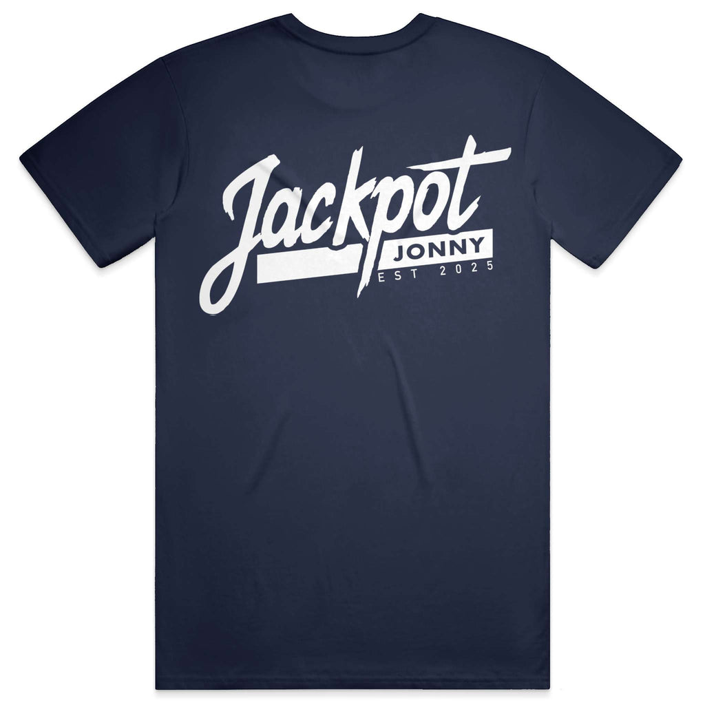 jackpot jonny - tshirt - classic logo - navy
