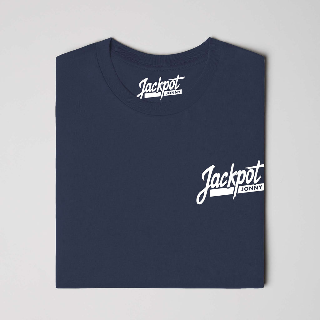 jackpot jonny - tshirt - classic logo - navy