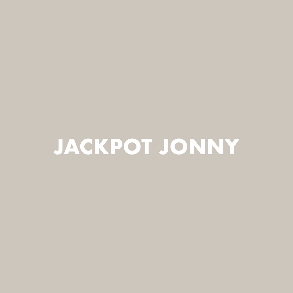 Jackpot Jonny - Embroidered Hoodie - Long Logo - Dust
