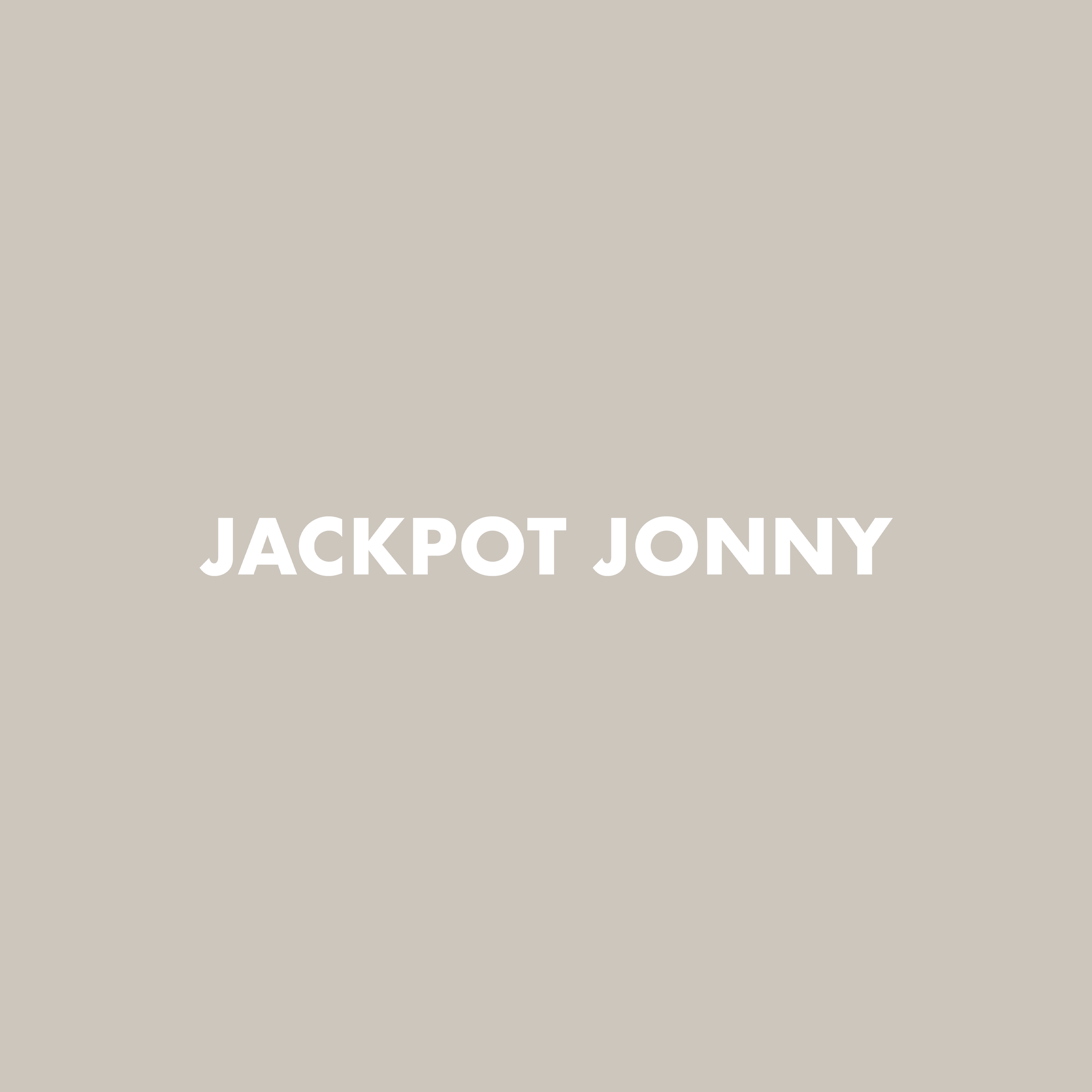Jackpot Jonny - Embroidered Hoodie - Long Logo - Dust