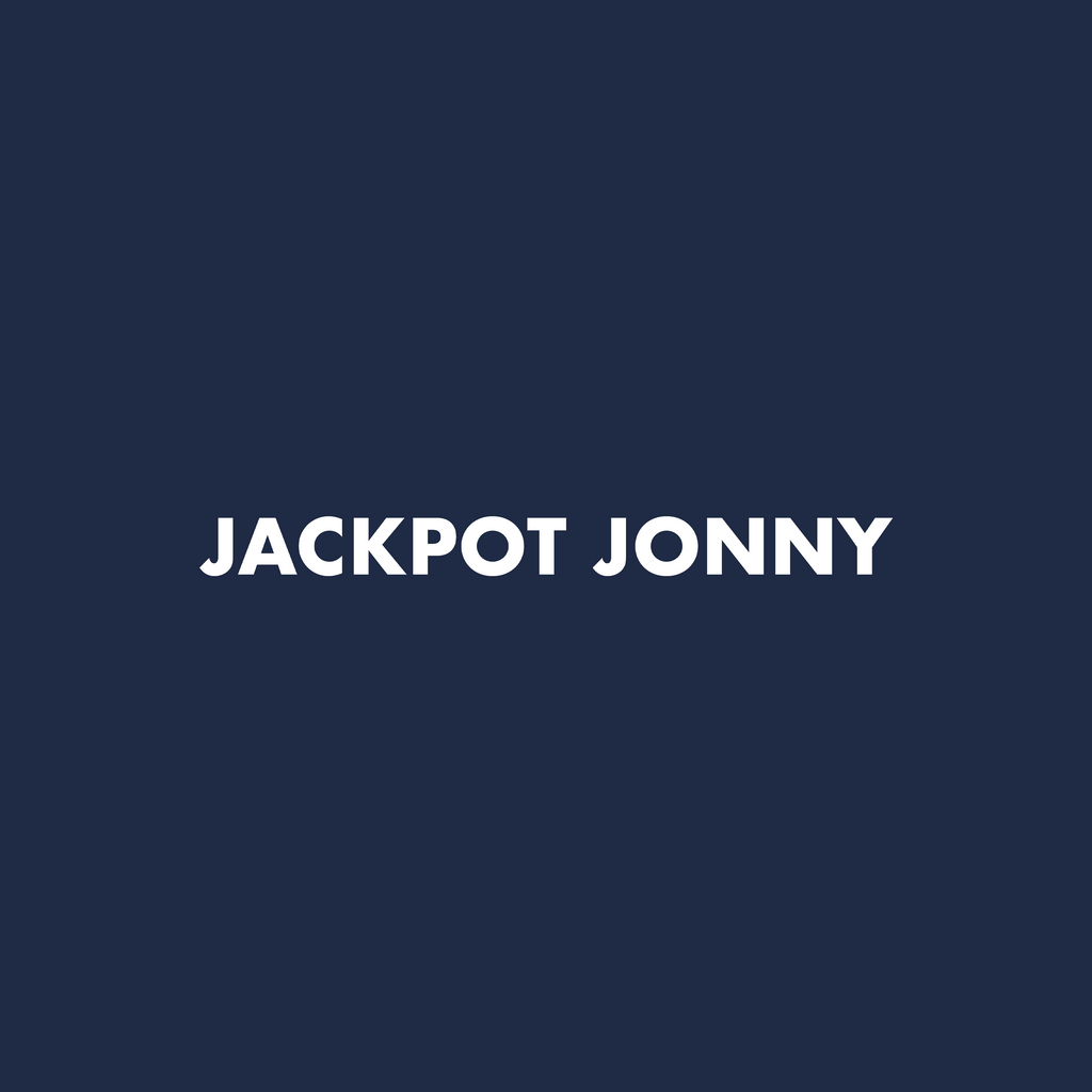 Jackpot Jonny - Embroidered Hoodie - Long Logo - Navy