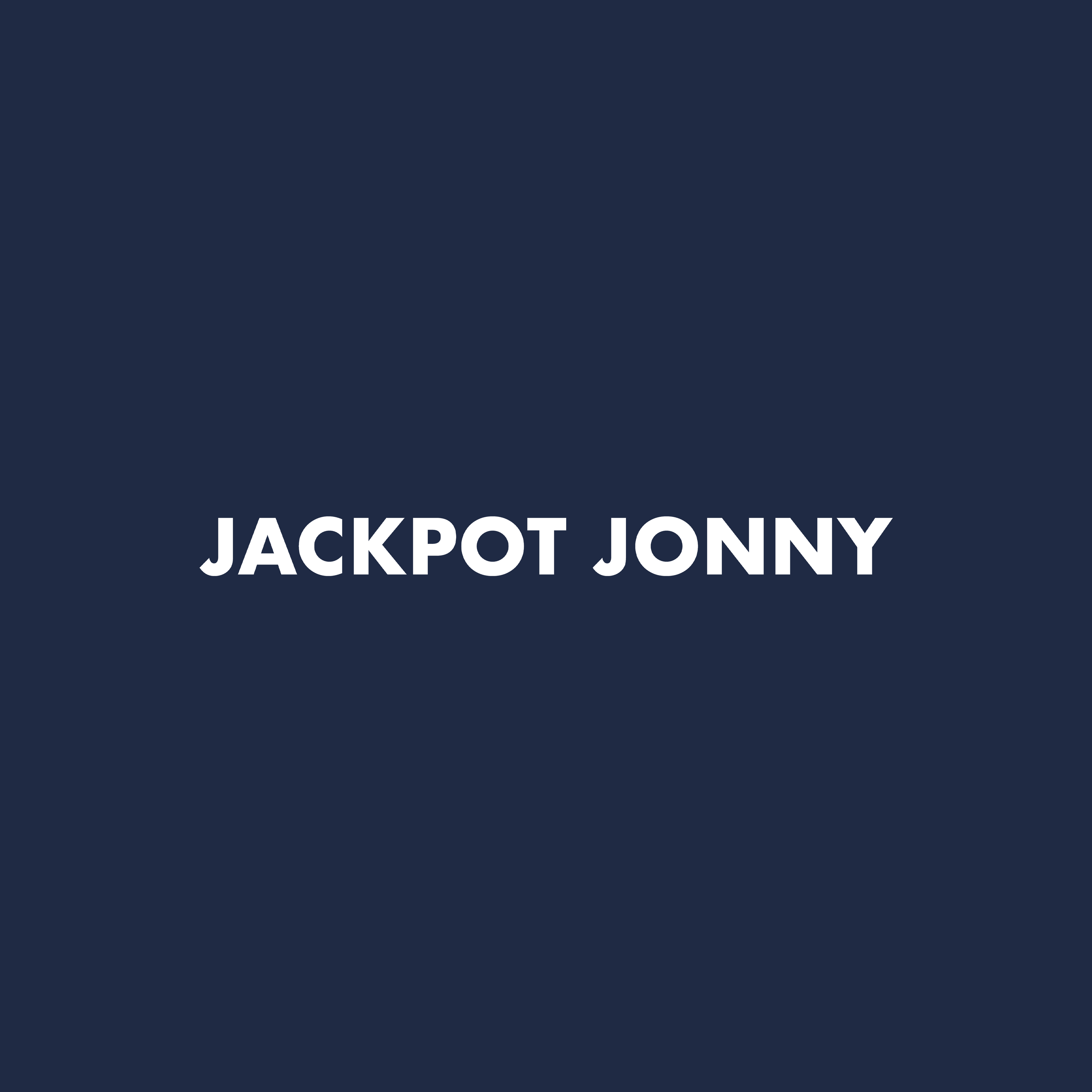 Jackpot Jonny - Embroidered Hoodie - Long Logo - Navy