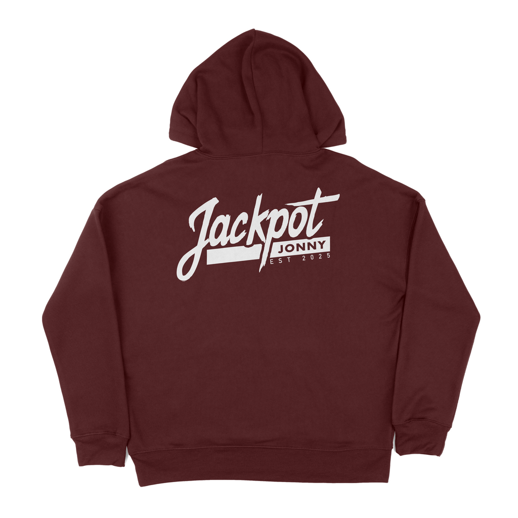 Jackpot Jonny - Hoodie - Classic Logo - Maroon