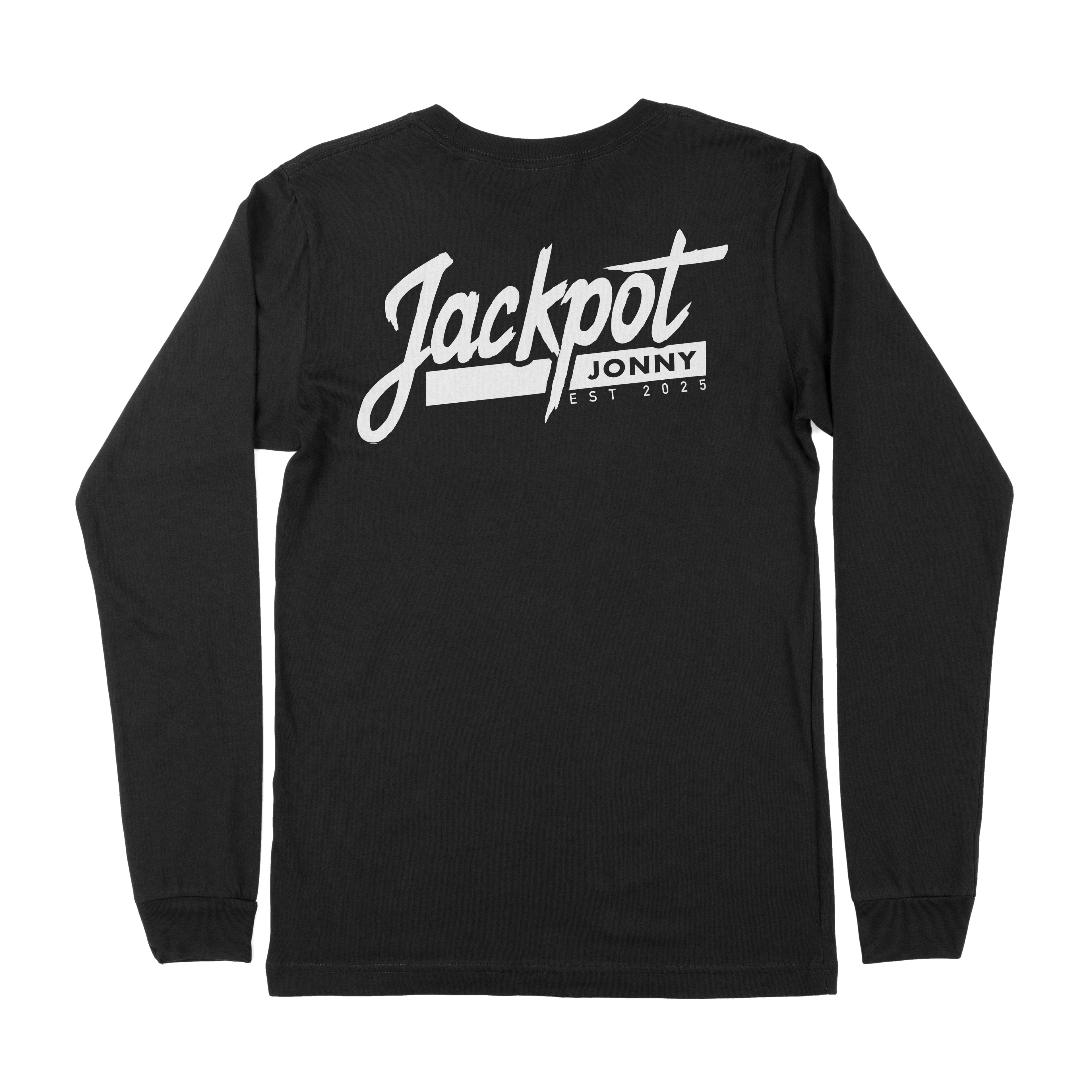 Jackpot Jonny - Long Sleeve Tee - Classic Logo - Black