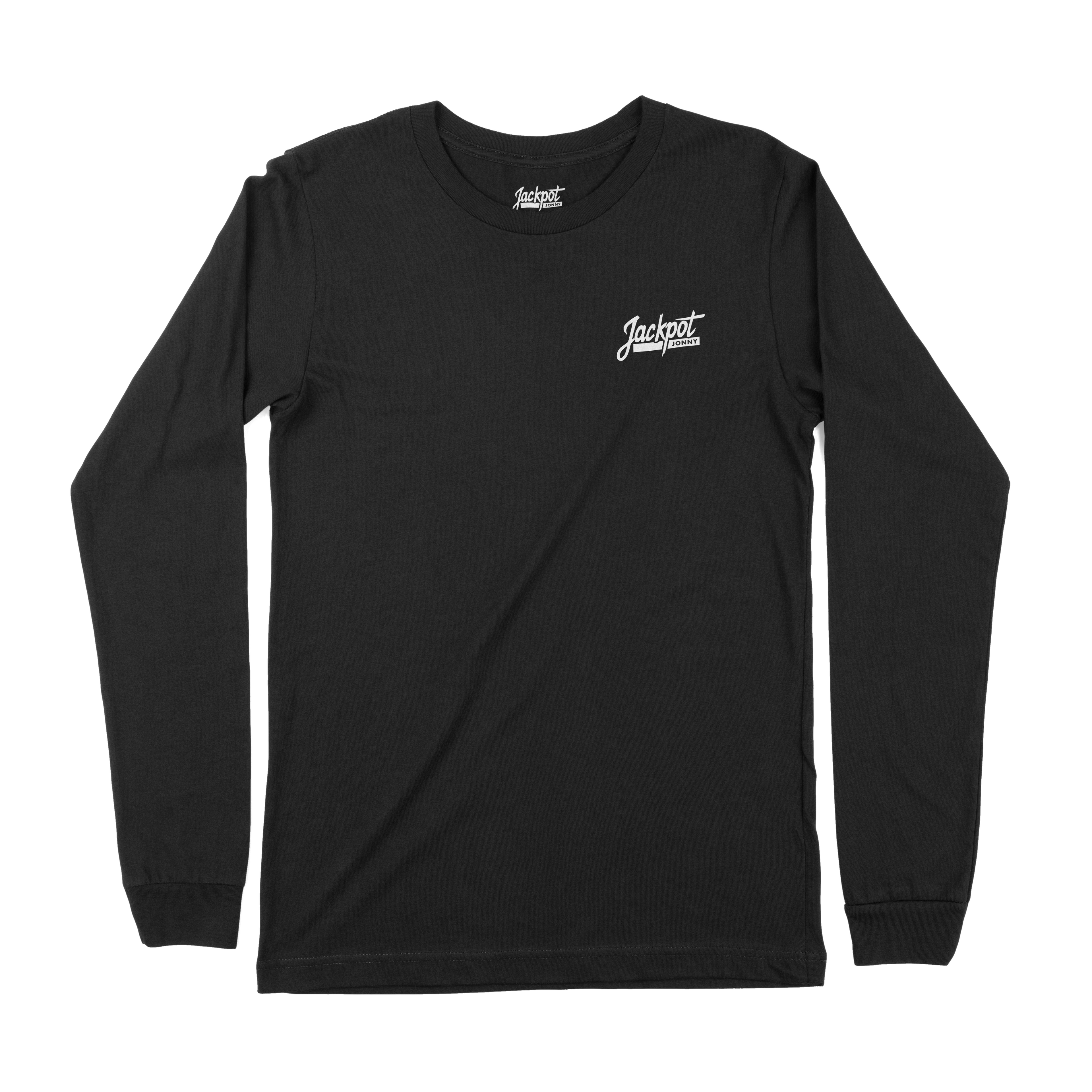Jackpot Jonny - Long Sleeve Tee - Classic Logo - Black